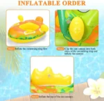 Bouée, Flotteur De Natation Gonflable Avec Pare Soleil Pour Bébés en enfants Dinosaur – Image 4