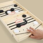 Jeu de hockey rapide en bois - Jeu interactif 2 en 1 pour parents, enfants, petits et grands – Image 3