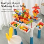 Table de Construction et Jeu de Blocs - 105 Pièces - Avec Chaise Lapin – Image 5