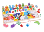 Puzzle magnétique 4 en 1 en Bois avec Chiffres et Animaux - Jeu de Pêche et d'Apprentissage – Image 5