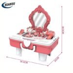 Coiffeuse 2-en-1 Transformable - Table de Maquillage et Valise de Jeu pour Enfants – Image 5