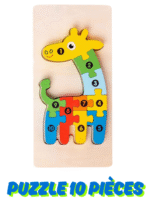 Set de 4 Jeux d'Éveil en Bois Colorés - Xylophone, Anneaux, Tri de Formes & Puzzle Animal – Image 6