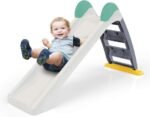Toboggan Bébé Pliable et Compact avec fonction eau - Vert Menthe & Gris – Image 3