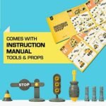 Jouets de construction de camion d'assemblage à monter soi-même 14 en 1 - Jouet d'excavatrice démontable - Jouets d'excavatrice 76 pièces avec tournevis et manuel d'instructions – Image 14