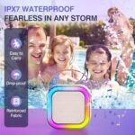 Machine de karaoké pour enfants et adultes, mini haut-parleur de karaoké Bluetooth portable avec 2 micros sans fil et lumière pour fête à la maison – Image 9