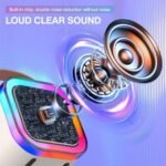 Machine de karaoké pour enfants et adultes, mini haut-parleur de karaoké Bluetooth portable avec 2 micros sans fil et lumière pour fête à la maison – Image 13