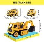 Jouets de construction de camion d'assemblage à monter soi-même 14 en 1 - Jouet d'excavatrice démontable - Jouets d'excavatrice 76 pièces avec tournevis et manuel d'instructions – Image 5
