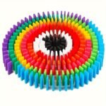 100 pièces de dominos en bois, Jouets de puzzle – Image 3
