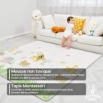 Tapis de Jeu pour Enfant 180x200x1,5cm Tapis de Sol XXL en Mousse Epais Pliable Reversible – Image 21