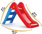 Toboggan pour enfant DOLU, pente pliable, échelle à 2 marches, plastique durable – Image 2