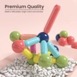 100 Bloc de Construction à Bâtons Magnétiques Montessori pour Enfant – Image 5