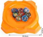8 pièces Toupies Burst Evolution Metal avec 2 lanceurs + Arène gratuite – Image 2