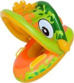 Bouée, Flotteur De Natation Gonflable Avec Pare Soleil Pour Bébés en enfants Dinosaur – Image 2