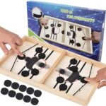 Jeu de hockey rapide en bois - Jeu interactif 2 en 1 pour parents, enfants, petits et grands – Image 6