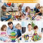 185 Pièces Bâtons Magnétiques, Jouets de Construction éducatifs Cadeau Ensemble 3D – Image 6