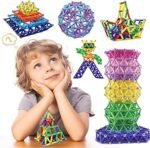 185 Pièces Bâtons Magnétiques, Jouets de Construction éducatifs Cadeau Ensemble 3D – Image 3