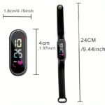1pc Montre intelligente pour enfants avec écran LED, série de couleurs bonbons mignonne, – Image 3