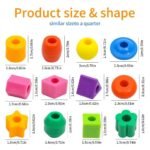 Kit de création de perles colorées, ensemble de perles en plastique non chargées pour bracelet de bricolage – Image 2