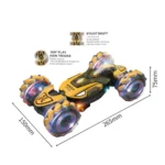 Super Voiture de Course Stunt Télécommandée 🏎️ - Rotation 360°, Effets de Fumée, Musique et Lumières LED – Image 9