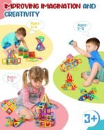 Jeux de  Construction Magnetiques 42 PCS, Jouet pour Fille Garcon/Enfants 3 ans = Petits Cadeaux Anniversaire Jeux de Societes Educatif Puzzle 3 Ans+