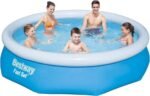 Psicine Bestway ronde autoportante 305 x 76 cm Fast Set avec pompe et filtre pour une meilleure économie d'eau – Image 8