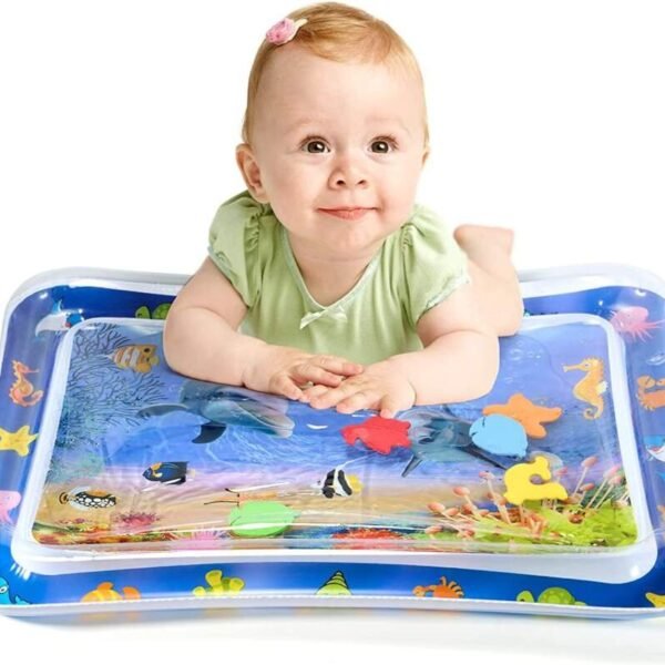 Tapis de jeu d'eau gonflable pour  coussin pour bébé à remplir avec l'eau ou l'air 3-6-9 mois