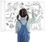 Rouleaux de papier à dessin adhésif pour enfants  graffiti, papier à colorier 3m adhésif sur mur/table ou sol – Image 4