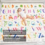 Tapis de Jeu pour Enfant 180x200x1,5cm Tapis de Sol XXL en Mousse Epais Pliable Reversible – Image 20