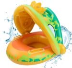 Bouée, Flotteur De Natation Gonflable Avec Pare Soleil Pour Bébés en enfants Dinosaur – Image 8