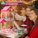 Maison de rêve pour filles, maison de poupée avec lumière, Cabane pour filles de 3 à 12 ans – Image 3