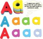 Kit ABC Lettres et Chiffres 253 pièces magnétiques avec Tableau magnétique double face et rangement – Image 5