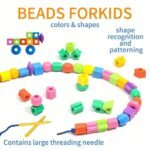 Kit de création de perles colorées, ensemble de perles en plastique non chargées pour bracelet de bricolage – Image 3