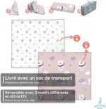 Tapis de Jeu pour Enfant 180x200x1,5cm Tapis de Sol XXL en Mousse Epais Pliable Reversible – Image 23