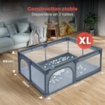Parc Bébé PLAYPEN Complet 180x150cm, Tapis de Jeu, + 50 Balles – Image 4