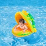 Bouée, Flotteur De Natation Gonflable Avec Pare Soleil Pour Bébés en enfants Dinosaur