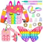 Pop Purse Pack Toy, Unicorn Rainbow Shoulder Crossbody Small Mini Little Keychain, – Image 16