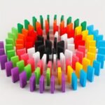 100 pièces de dominos en bois, Jouets de puzzle – Image 5