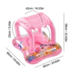 Bouée, Flotteur De Natation Gonflable Avec Pare Soleil Pour Bébés en enfants – Image 7