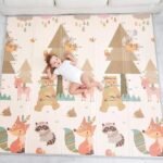 Tapis de Jeu pour Enfant 180x200x1,5cm Tapis de Sol XXL en Mousse Epais Pliable Reversible