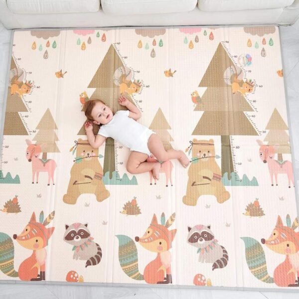 Tapis de Jeu pour Enfant 180x200x1,5cm Tapis de Sol XXL en Mousse Epais Pliable Reversible