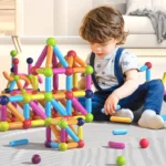 Blocs de construction magnétiques Pour les enfants 64 PCS + MONTRE CADEAU – Image 9