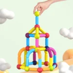 Blocs de construction magnétiques Pour les enfants 64 PCS + MONTRE CADEAU – Image 8
