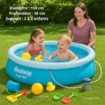 Piscine Gonflable Familiale BESTWAY – 152 cm x 38 cm – Confort et Fraîcheur pour l’Été?