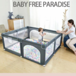 Parc de jeux pour bébé de grande taille avec anticollision 182/150 cm – Image 6