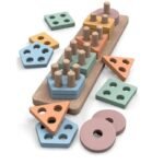 Jeu de Tri Couleurs Et Puzzle en Bois Jouets Éducatif pour les enfants