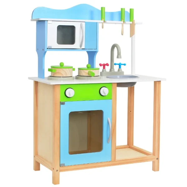 Ensemble de cuisine en bois, poêle à gaz, jouet de maison