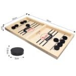 Jeu de hockey rapide en bois - Jeu interactif 2 en 1 pour parents, enfants, petits et grands – Image 9