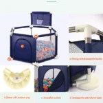 Parc de jeu pour enfants, piscine, clôture pour aire de jeux pour bébés, garde-corps de sécurité pour tout-petit, document solide, jouet de parc intérieur – Image 2