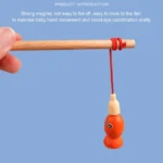 Jeu de pêche en bois, planche de tri géométrique à quatre pôles, – Image 4