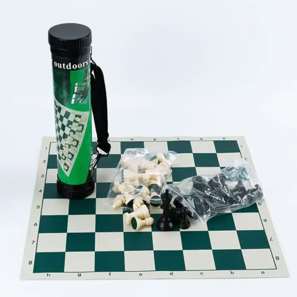 Jeu explorez des echecs, chess portable de voyage en plein air pour enfants, baril pliant, pièces explorez, jeux de sociétés